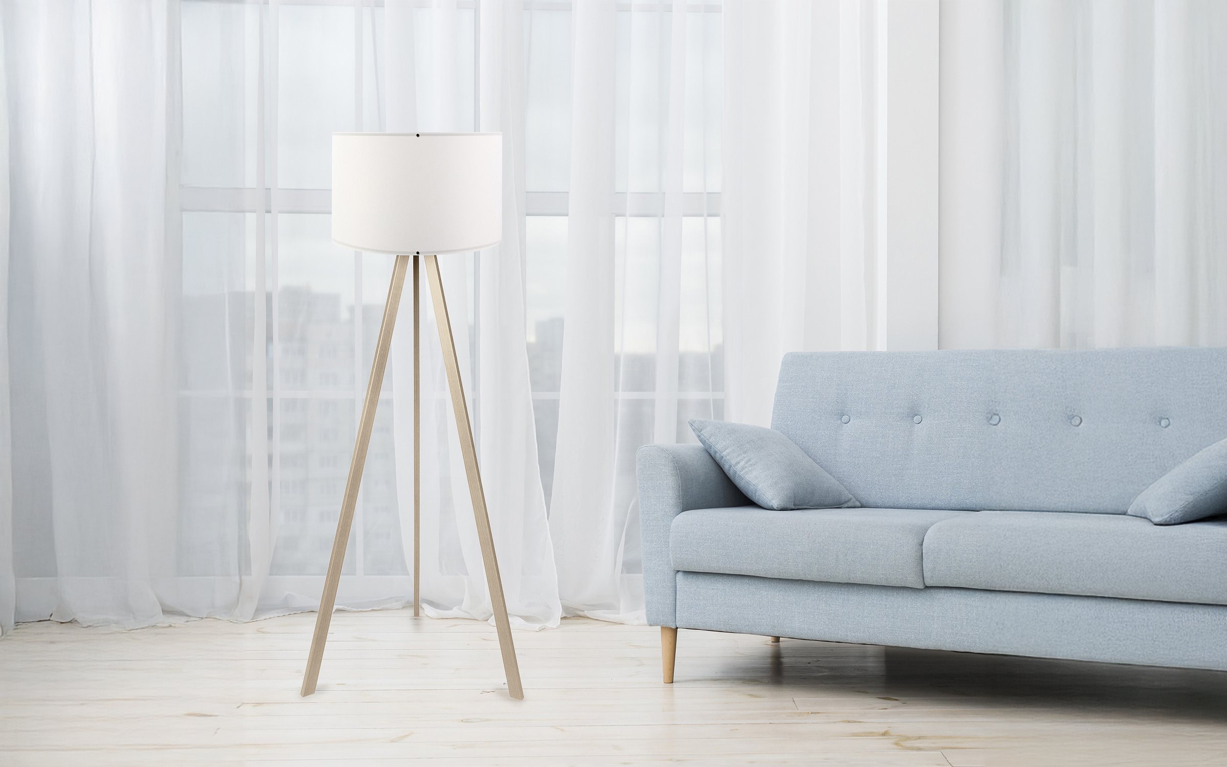 Bulb type: 1xE27/max 40W Floor lamp, white  2